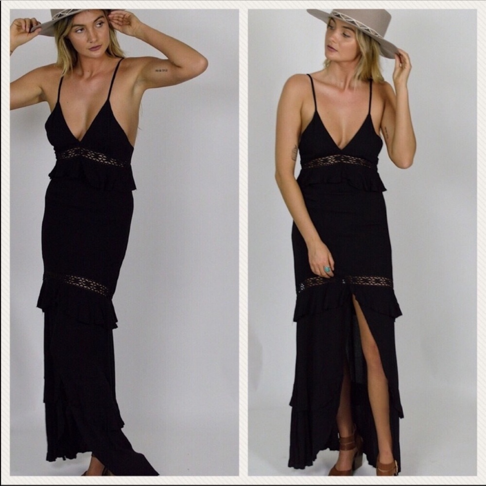 Crochet Detail Maxi Dress - Picture 2 of 2
